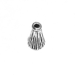 Lot of 2 Sterling Silver Bead Cap Cone 6 mm 1.2 gram ID # 6845