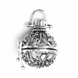 Turkish Sterling Silver Perfume Holder Locket 24 mm ID # 6912