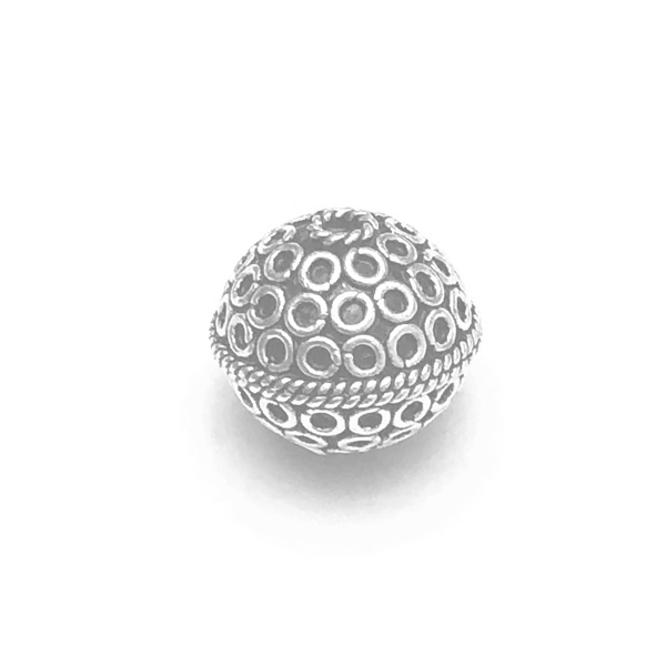 Sterling Silver Bead 14 mm 2.7 gram ID # 1864 - Click Image to Close