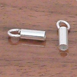 Pair of Sterling Silver Bracelet Necklace Connector Fitting 2 mm 1.2 gram ID # 2129 - Click Image to Close