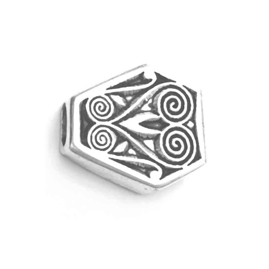 Sterling Silver Bead Imame 18 mm 5.5 gram ID # 2702 - Click Image to Close