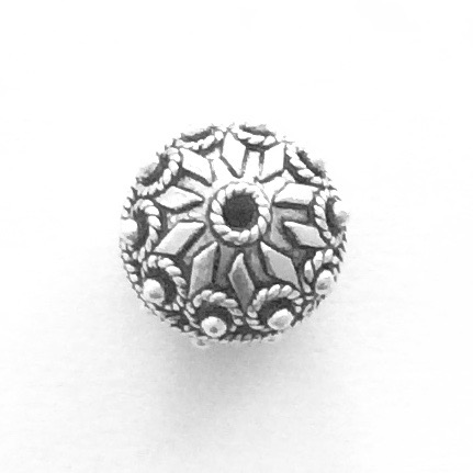 Sterling Silver Bead 14 mm 3 gram ID # 2718 - Click Image to Close