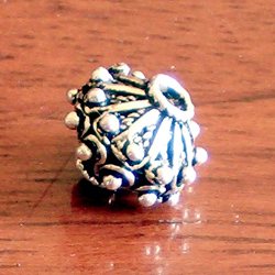 Sterling Silver Bead 1 cm 2 gram ID # 2988 - Click Image to Close