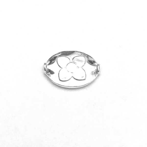 Sterling Silver Bead Flat 14 mm 1.9 gram ID # 3017 - Click Image to Close