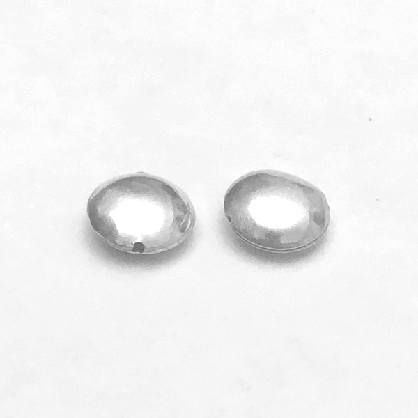Lot of 2 Sterling Silver Bead Flat 9 mm 1.4 gram ID # 3018 - Click Image to Close