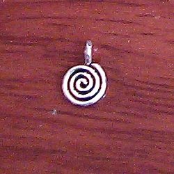 Lot of 4 Sterling Silver Spiral Charm 7 mm 1.2 gram ID # 3058 - Click Image to Close
