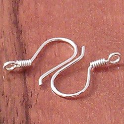 Lot of 4 Sterling Silver Fish Hook Blank Earrings 2 cm 1.2 gram ID # 3119 - Click Image to Close