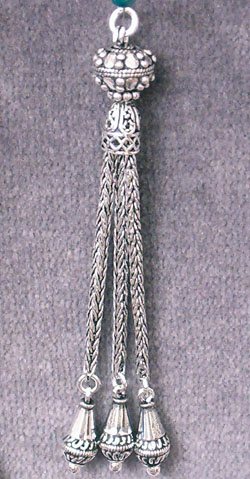 Turkish Sterling Silver Tassel 10.6 gram 85 mm ID # 3924 - Click Image to Close