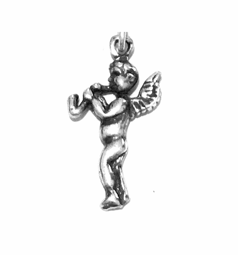 Sterling Silver Charm Angel 21 mm 1.2 gram ID # 3931 - Click Image to Close