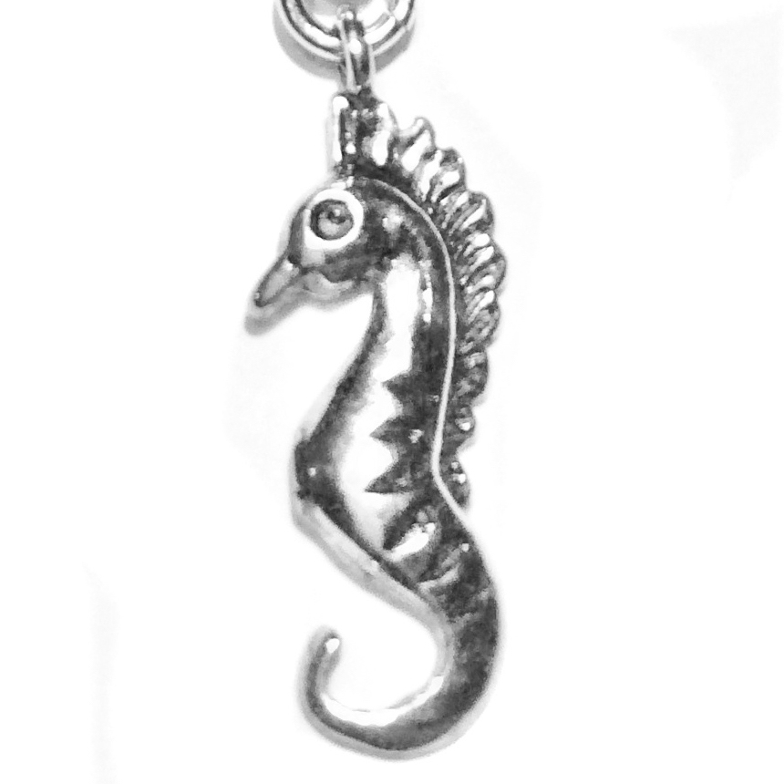 Sterling Silver Charm Sea Horse 25 mm 1.5 gram ID # 3935 - Click Image to Close