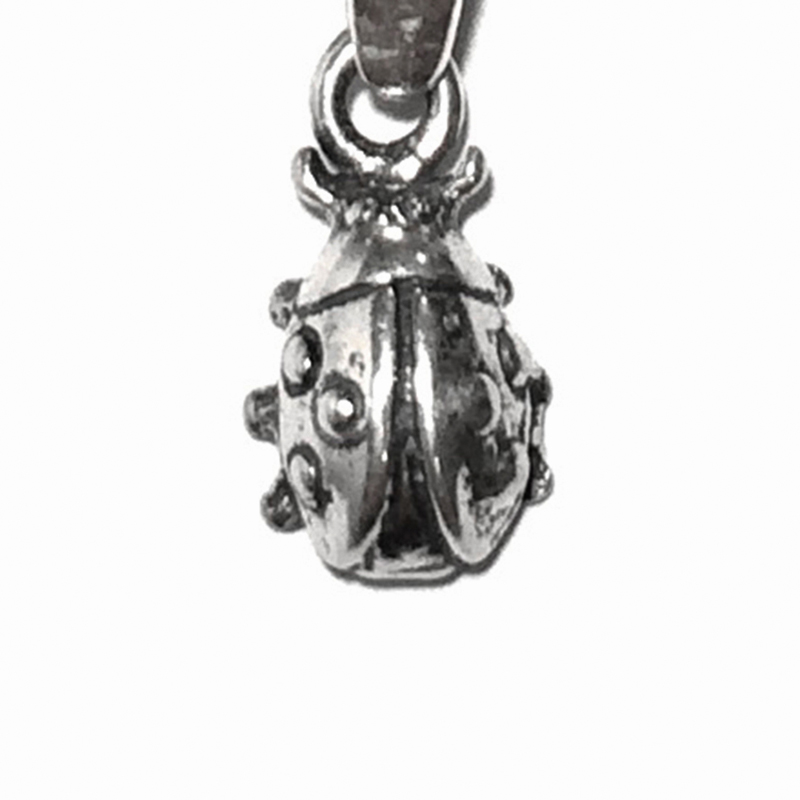 Sterling Silver Charm Ladybug 14 mm 1 gram ID # 3939 - Click Image to Close
