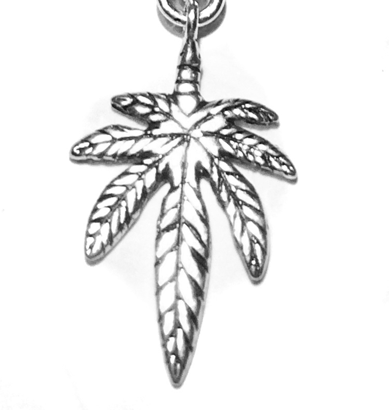 Sterling Silver Charm Palm 25 mm 1.5 gram ID # 3941 - Click Image to Close