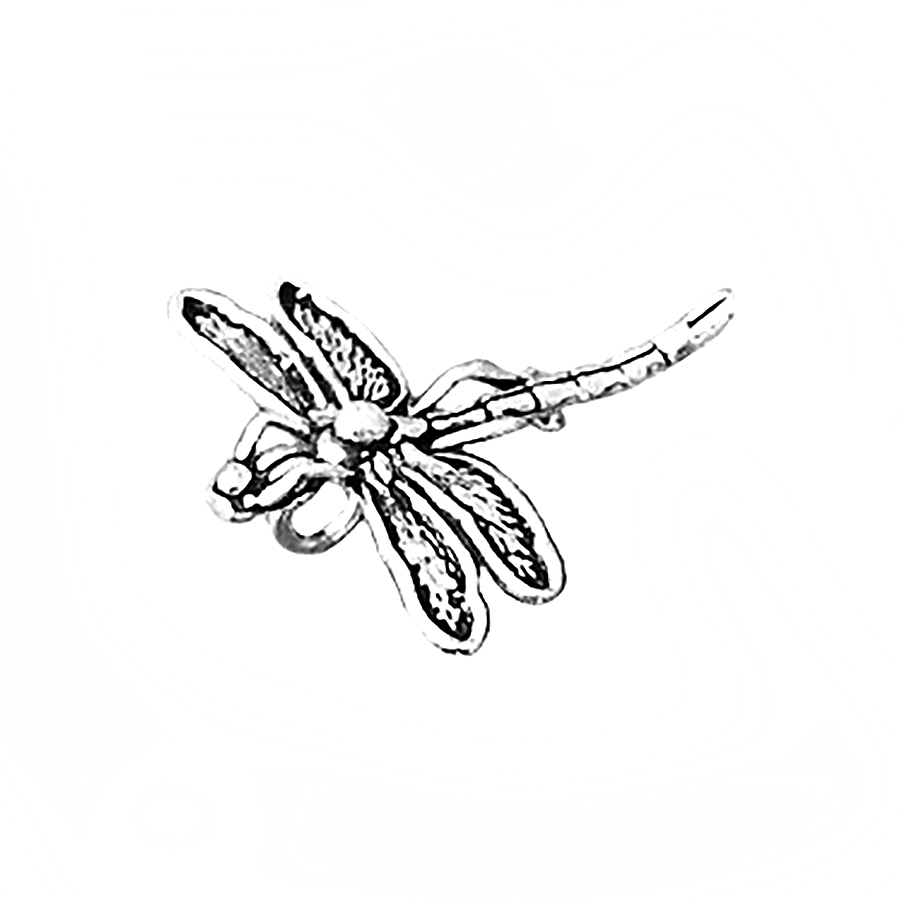 Sterling Silver Charm Pendant Dragonfly 34 mm 3.6 gram ID # 4028 - Click Image to Close