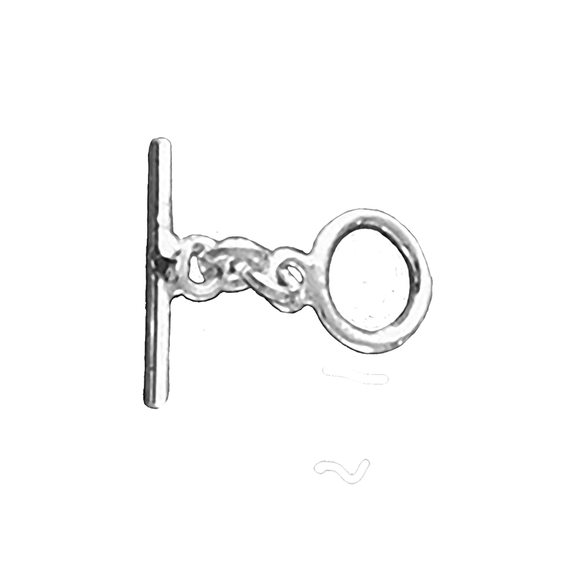 Sterling Silver Toggle Clasp 1 cm 1.4 gram ID # 4083 - Click Image to Close