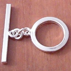 Sterling Silver Toggle Clasp 18 mm 4 gram ID # 4085 - Click Image to Close