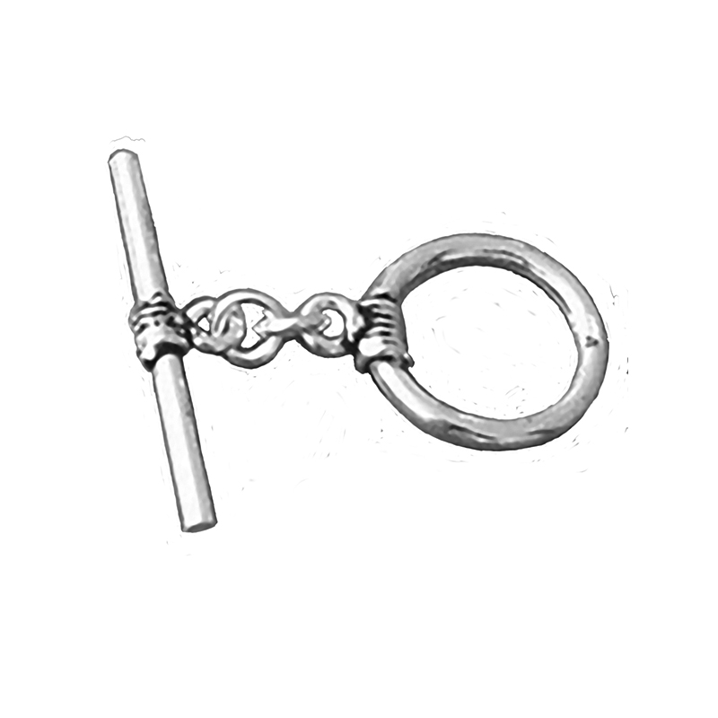 Sterling Silver Toggle Clasp 17 mm 3.3 gram ID # 4086 - Click Image to Close