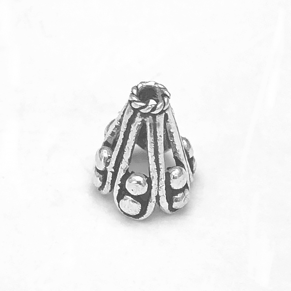 Sterling Silver Bead Cap Cone 1 cm 1 gram ID # 4473 - Click Image to Close