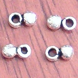 Lot of 5 Sterling Silver Charm Ball 5 mm 1.1 gram ID # 4475 - Click Image to Close