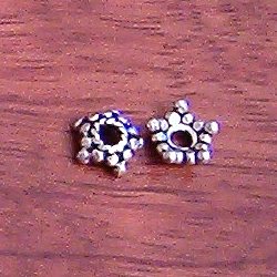 Lot of 3 Sterling Silver Bead Cap 8 mm 1.2 gram ID # 4479 - Click Image to Close