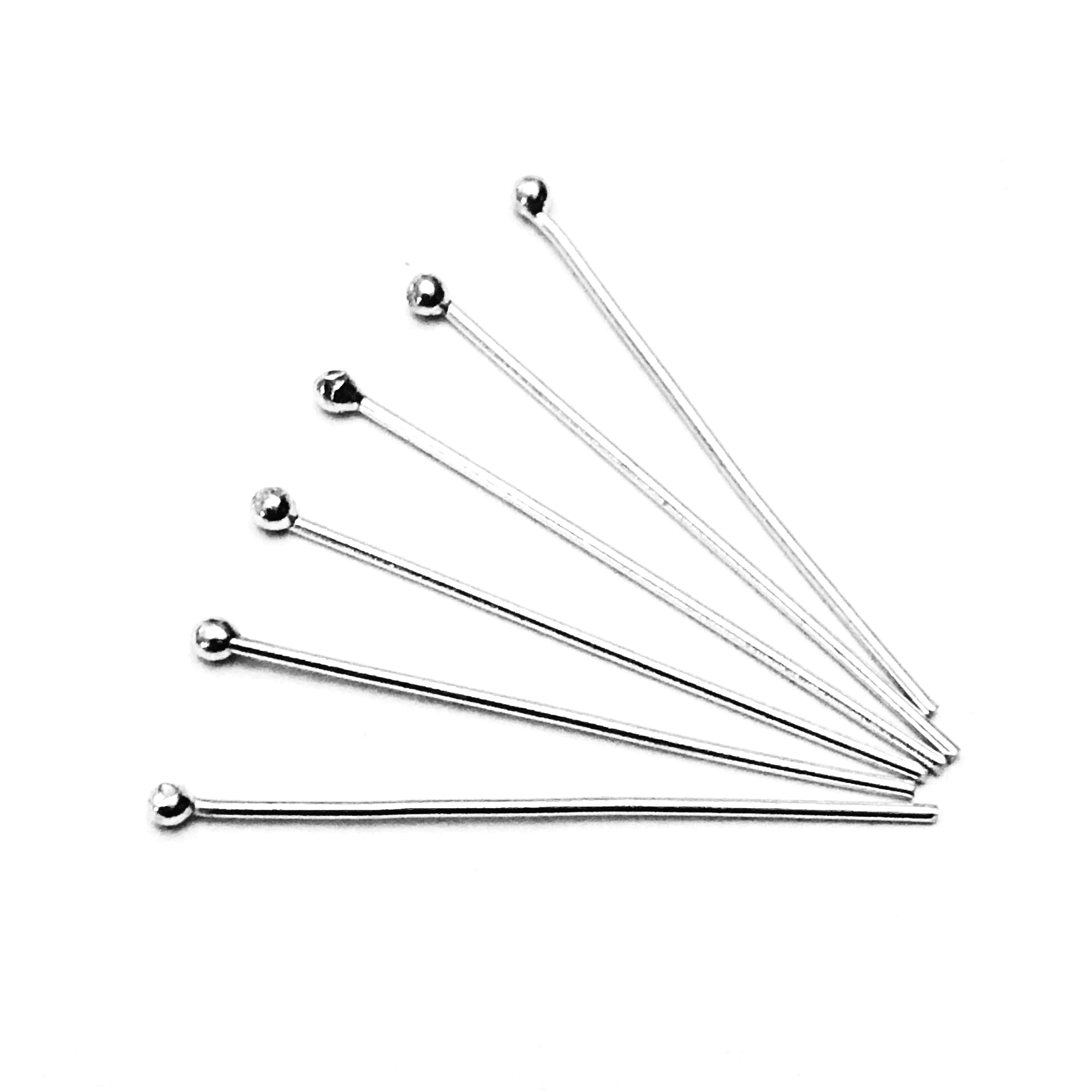Lot of 7 Silver Wire Pin Needle Gauge 20 0.7 mm 1 gram ID # 4507 - Click Image to Close