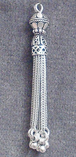 Turkish Sterling Silver Bead Tassel 5 cm 5.5 gram ID # 4661 - Click Image to Close