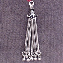 Turkish Sterling Silver Charm Tassel 45 mm 4 gram ID # 4676 - Click Image to Close