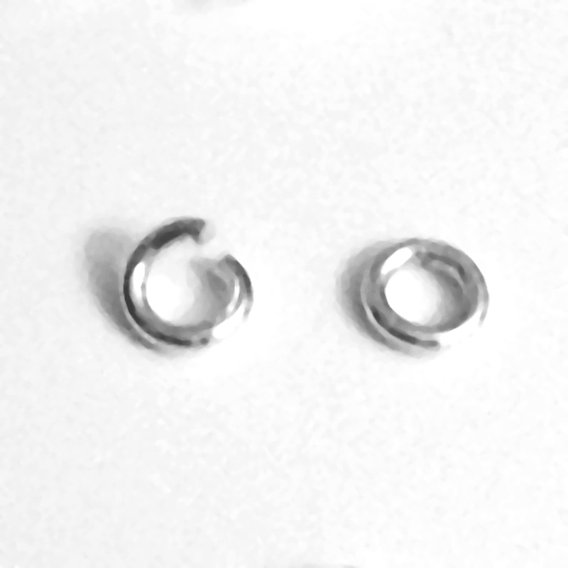 Lot of 10 Sterling Silver Open Jump Ring 5 mm 1 gram ID # 4733 - Click Image to Close