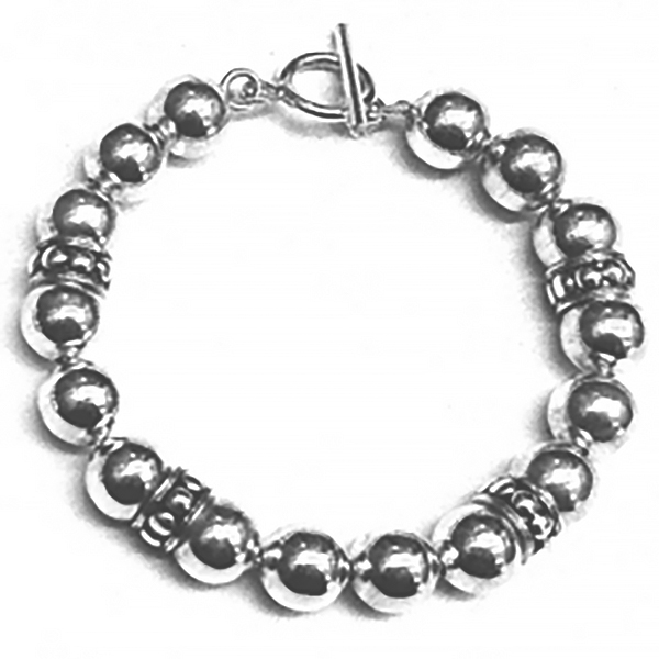 Full Sterling Silver Link Bracelet 25.5 gram ID # 4941 - Click Image to Close