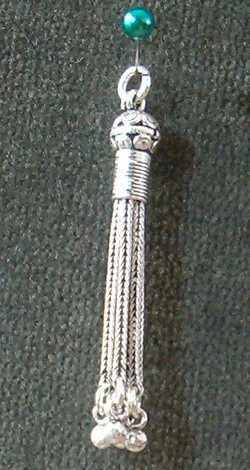 Turkish Sterling Silver Bead Tassel 5 cm 4 gram ID # 5556 - Click Image to Close
