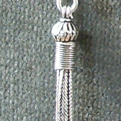 Turkish Sterling Silver Bead Tassel 5 cm 4 gram ID # 5558 - Click Image to Close