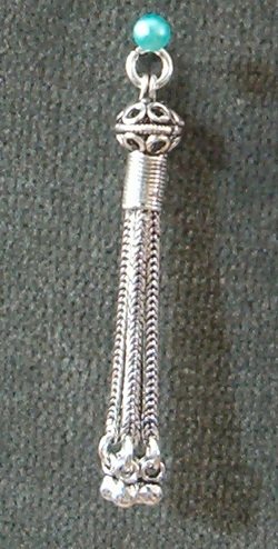 Turkish Sterling Silver Bead Tassel 5 cm 4 gram ID # 5559 - Click Image to Close