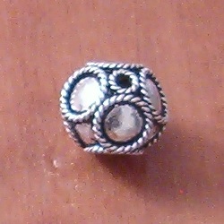 Sterling Silver Bead 13 mm 2.2 gram ID # 5647 - Click Image to Close