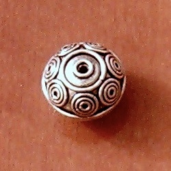 Sterling Silver Bead 16 mm 5.3 gram ID # 5653 - Click Image to Close