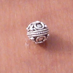 Sterling Silver Bead 8 mm 1.1 gram ID # 5654 - Click Image to Close