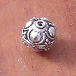 Sterling Silver Bead 13 mm 4 gram ID # 5656 - Click Image to Close