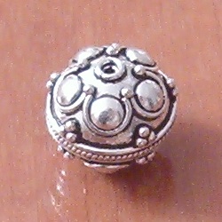 Sterling Silver Bead 17 mm 5.5 gram ID # 5657 - Click Image to Close