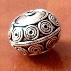 Sterling Silver Bead Ball 2 cm 8.5 gram ID # 5682 - Click Image to Close