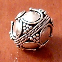 Sterling Silver Bead Ball 16 mm 5 gram ID # 5684 - Click Image to Close