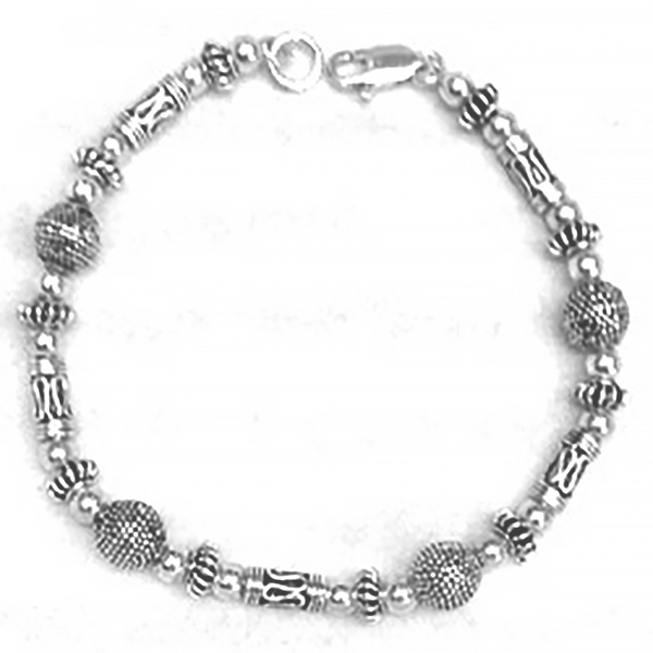 Full Sterling Silver Link Bracelet 15 gram ID # 5699 - Click Image to Close