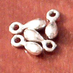 Lot of 3 Sterling Silver Charm 1 cm 1.2 gram ID # 5775 - Click Image to Close
