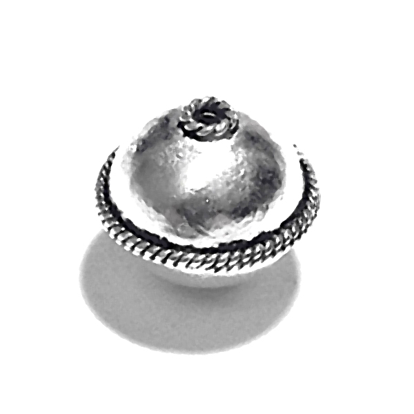 Sterling Silver Bead 13 mm 2 gram ID # 5877 - Click Image to Close
