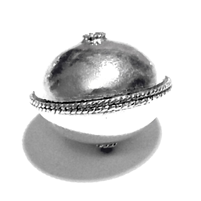Sterling Silver Bead 20 mm 5.2 gram ID # 5879 - Click Image to Close