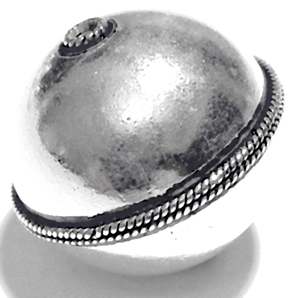 Sterling Silver Bead 24 mm 8.2 gram ID # 5880 - Click Image to Close