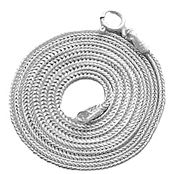 20 inch silver antique Anatolian loop-in-loop chain 1.5 mm 5 gram w/clasp ID # 5924 - Click Image to Close