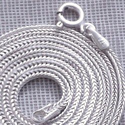24 inch silver antique Anatolian loop-in-loop chain 1.5 mm 6 gram w/clasp ID # 5926 - Click Image to Close