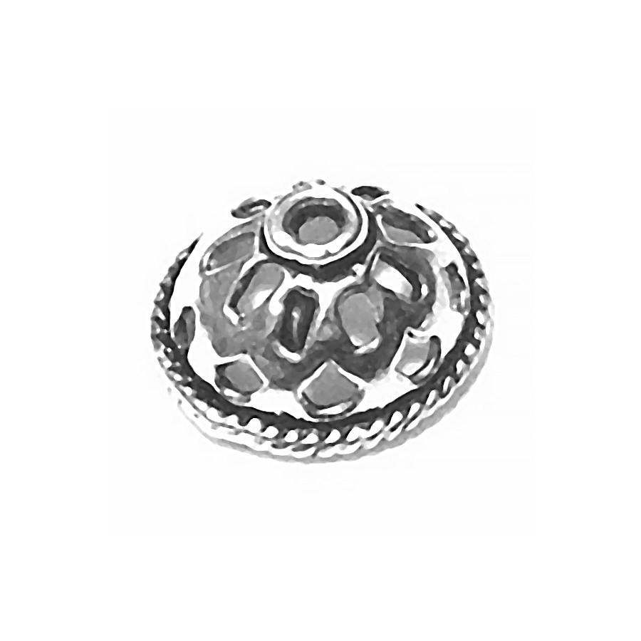 Sterling Silver Bead Cap 12 mm 1.1 gram ID # 6116 - Click Image to Close