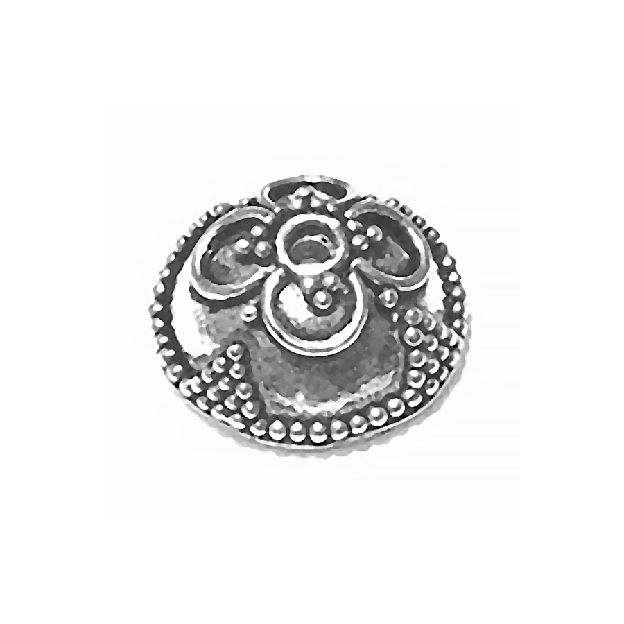 Sterling Silver Bead Cap 12 mm 1.2 gram ID # 6118 - Click Image to Close
