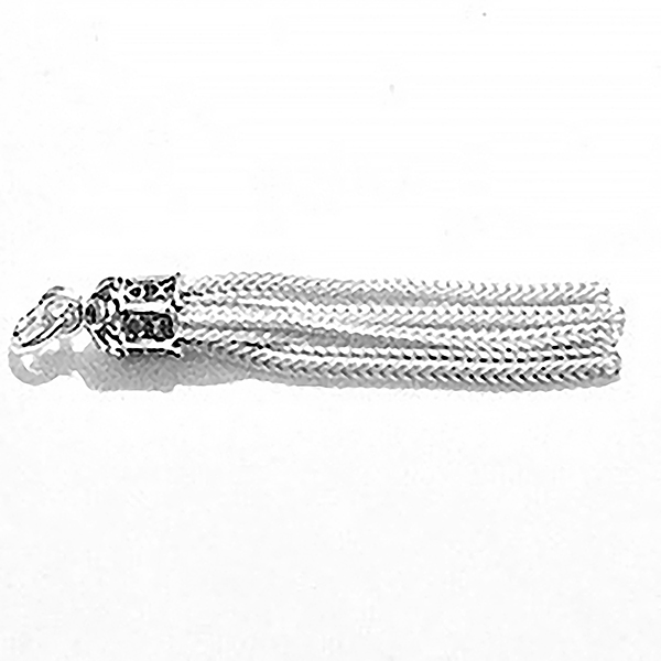 Turkish Sterling Silver Simple Tassel 35 mm 2.3 gram ID # 6121 - Click Image to Close