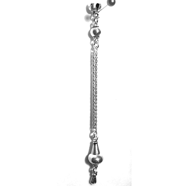 Sterling silver top attachment for tasbih 8-10 mm 105 mm ID # 6135 - Click Image to Close
