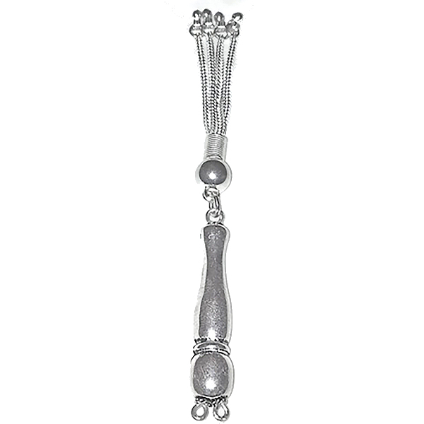 Sterling silver tasbih top imame and tassel for 7-9 mm 10 cm ID # 6145 - Click Image to Close